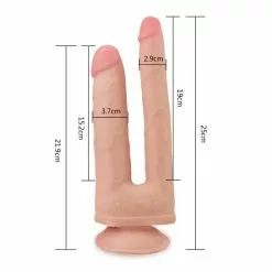 Love Toy Double Gode SkinLike 18 X 3.5 Cm -GODES EN SILICONE Soldes double gode skinlike 18 x 35 cm 2