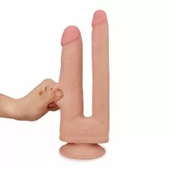 Love Toy Double Gode SkinLike 18 X 3.5 Cm -GODES EN SILICONE Soldes double gode skinlike 18 x 35 cm 5