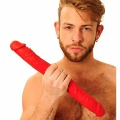 MK Toys Double Gode Stretch N¬∞33 42 X 5cm Rouge -GODES EN SILICONE Soldes double gode stretch n33 42 x 5cm rouge 7