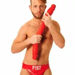 MK Toys Double Gode Stretch N¬∞77 62 X 6.2cm Rouge -GODES EN SILICONE Soldes double gode stretch n77 62 x 62cm rouge 7
