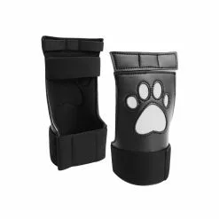 Ouch! Puppy Play Gants Néoprène Puppy Paw Noir-Blanc