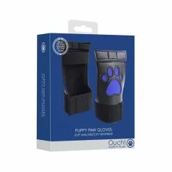Ouch! Puppy Play Gants Néoprène Puppy Paw Noir-Bleu -GODES EN SILICONE Soldes gants neoprene puppy paw noir bleu 1