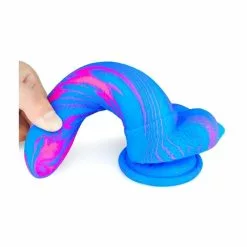 F*CK MY COLOR Gode Banadick 15 X 4cm Bleu-Rose -GODES EN SILICONE Soldes gode banadick 15 x 4cm bleu rose 1