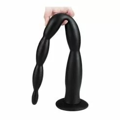 Darksil Gode Long Scale Beads M 40 X 4cm Noir -GODES EN SILICONE Soldes gode long scale beads m 40 x 4cm noir 2