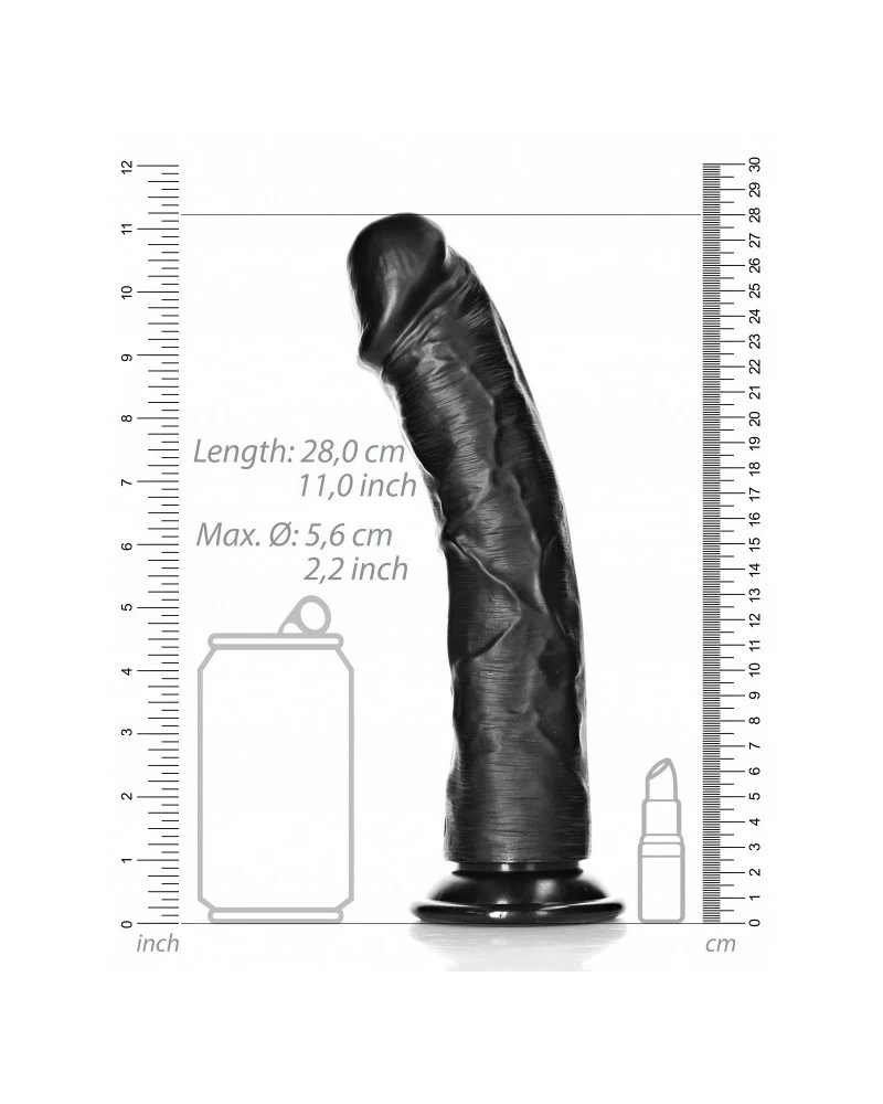 Real Rock Ultra Skin Gode Mega Curved RealRock 25 X 5.6cm Noir 8 Real Rock Ultra Skin Gode Mega Curved RealRock 25 X 5.6cm Noir – Image 6