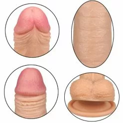 Nature Cock Gode Réaliste DUAL Silicone 13 X 3.5 Cm Chair -GODES EN SILICONE Soldes gode realiste dual silicone 13 x 35 cm chair 2