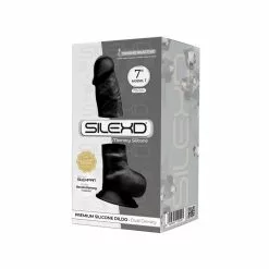 Gode Silexd Modèle 1 - 7" - 14 X 3.5cm Noir -GODES EN SILICONE Soldes gode silexd modele 1 7 14 x 35cm noir 1