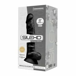 Gode Silexd Modèle 1 - 8" - 16.5 X 4.5cm Noir -GODES EN SILICONE Soldes gode silexd modele 1 8 165 x 45cm noir 1
