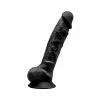 Gode Silexd Modèle 1 - 8" - 16.5 X 4.5cm Noir -GODES EN SILICONE Soldes gode silexd modele 1 8 165 x 45cm noir