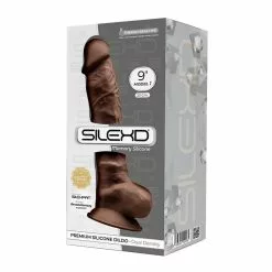 Gode Silexd Modèle 1 - 9" - 18 X 4.6cm Marron -GODES EN SILICONE Soldes gode silexd modele 1 9 18 x 46cm marron 1