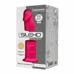 Gode Silexd Modèle 2 - 7.5" - 18 X 4.6cm Rose -GODES EN SILICONE Soldes gode silexd modele 2 75 18 x 46cm rose 1