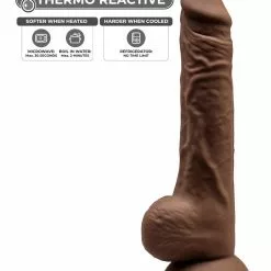 Gode Silexd Modèle 3 - 9.5" - 17 X 4.3cm Marron -GODES EN SILICONE Soldes gode silexd modele 3 95 17 x 43cm marron 2