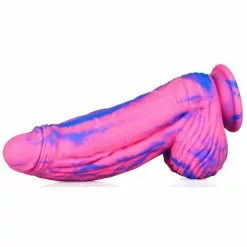 F*CK MY COLOR Gode Silicone Fat Dick 18 X 6.5cm Rose-Bleu -GODES EN SILICONE Soldes gode silicone fat dick 18 x 65cm rose bleu 1