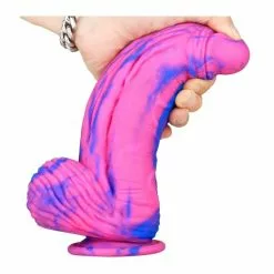 F*CK MY COLOR Gode Silicone Fat Dick 18 X 6.5cm Rose-Bleu -GODES EN SILICONE Soldes gode silicone fat dick 18 x 65cm rose bleu 2
