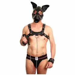 The Red Laisse Avec Poignée Cuir 1m Noir -GODES EN SILICONE Soldes laisse avec poignee cuir 1m noir 2