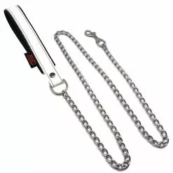 The Red Laisse Avec Poignée En Cuir 1m Blanc