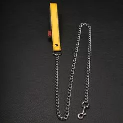 The Red Laisse Avec Poignée En Cuir 1m Jaune 10 The Red Laisse Avec Poignée En Cuir 1m Jaune -GODES EN SILICONE Soldes laisse avec poignee en cuir 1m jaune 8