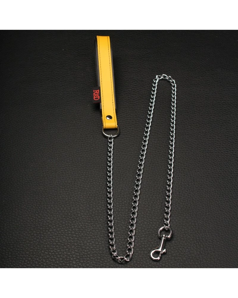 The Red Laisse Avec Poignée En Cuir 1m Jaune 6 The Red Laisse Avec Poignée En Cuir 1m Jaune – Image 4