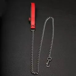 The Red Laisse Avec Poignée En Cuir 1m Rouge -GODES EN SILICONE Soldes laisse avec poignee en cuir 1m rouge 9