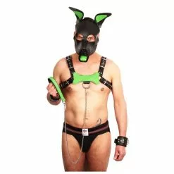 The Red Laisse Avec Poignée En Cuir 1m Vert 10 The Red Laisse Avec Poignée En Cuir 1m Vert -GODES EN SILICONE Soldes laisse avec poignee en cuir 1m vert 2