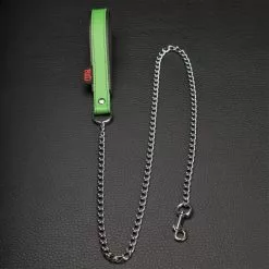 The Red Laisse Avec Poignée En Cuir 1m Vert 11 The Red Laisse Avec Poignée En Cuir 1m Vert -GODES EN SILICONE Soldes laisse avec poignee en cuir 1m vert 3