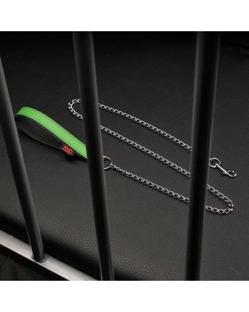 The Red Laisse Avec Poignée En Cuir 1m Vert 7 The Red Laisse Avec Poignée En Cuir 1m Vert – Image 5