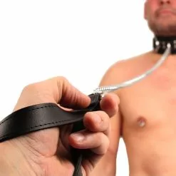 The Red Laisse En Cuir Avec Chaîne En Métal 1m -GODES EN SILICONE Soldes laisse en cuir avec chaone en metal 1m 2