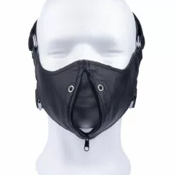 The Red Masque En Cuir Avec Zip -GODES EN SILICONE Soldes masque en cuir avec zip 2