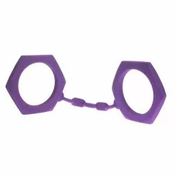 Generique MENOTTE SILICONE VIOLET -GODES EN SILICONE Soldes menotte silicone violet 3