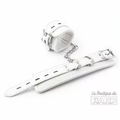 BDSMaster Menottes De Chevilles Cuff Bomb Blanches -GODES EN SILICONE Soldes menottes de chevilles cuff bomb blanches 4