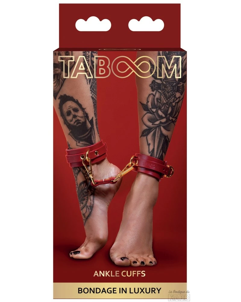 Menottes De Chevilles Taboom Rouges 4 Menottes De Chevilles Taboom Rouges – Image 2
