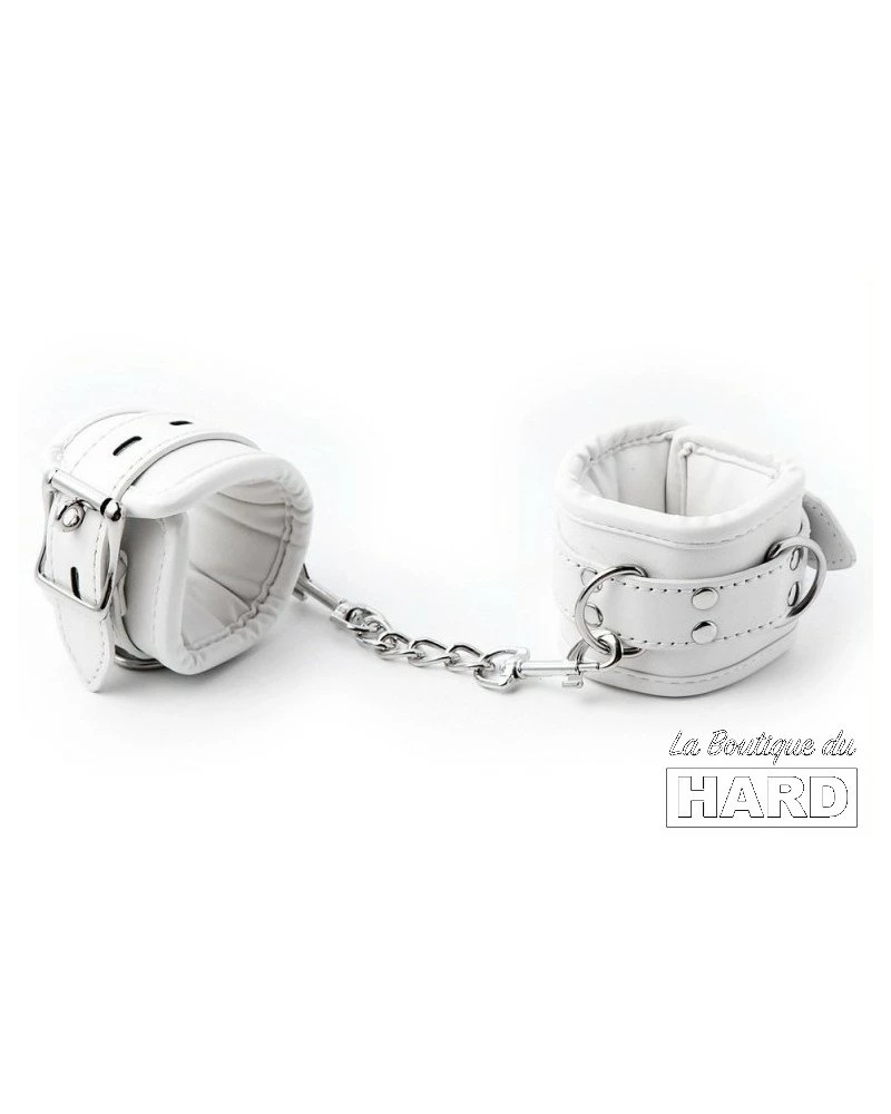 BDSMaster Menottes De Poignets Cuff Bomb Blanches 4 BDSMaster Menottes De Poignets Cuff Bomb Blanches – Image 2