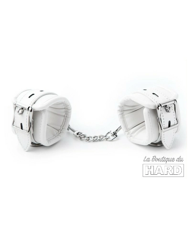 BDSMaster Menottes De Poignets Cuff Bomb Blanches 5 BDSMaster Menottes De Poignets Cuff Bomb Blanches – Image 3