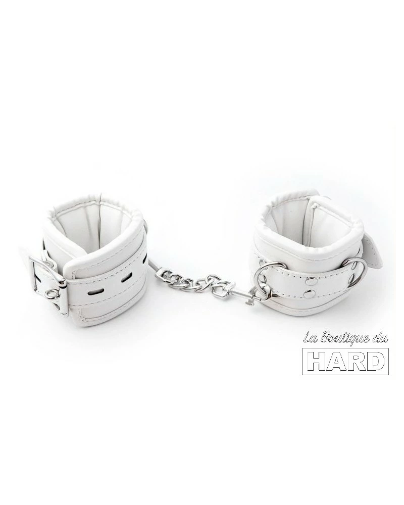 BDSMaster Menottes De Poignets Cuff Bomb Blanches 6 BDSMaster Menottes De Poignets Cuff Bomb Blanches – Image 4