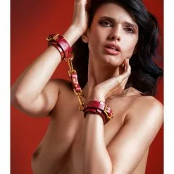 Menottes De Poignets Taboom Rouges -GODES EN SILICONE Soldes menottes de poignets taboom rouges 2