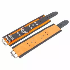 The Red Menottes En Cuir Orange-Noir -GODES EN SILICONE Soldes menottes en cuir orange noir 3