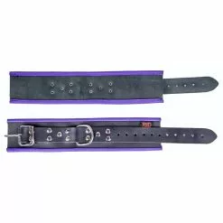 The Red Menottes En Cuir Pour Chevilles Noir-Violet -GODES EN SILICONE Soldes menottes en cuir pour chevilles noir violet 3
