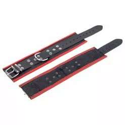 The Red Menottes En Cuir Pour Les Chevilles Noir-Rouge -GODES EN SILICONE Soldes menottes en cuir pour les chevilles noir rouge 3