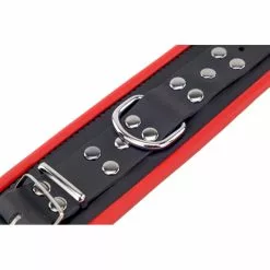 The Red Menottes En Cuir Pour Poignets Noir-Rouge -GODES EN SILICONE Soldes menottes en cuir pour poignets noir rouge 3