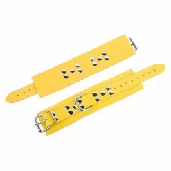 The Red Menottes En Cuir ULTRA Jaunes -GODES EN SILICONE Soldes menottes en cuir ultra jaunes 3