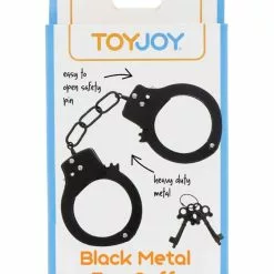 Toy Joy Menottes En Métal Fun Cuffs Noires -GODES EN SILICONE Soldes menottes en metal fun cuffs noires 3