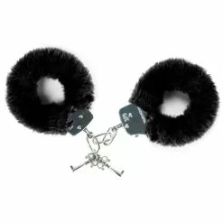 Love To Love Menottes Métal Avec Fourrure Noires Attach Me