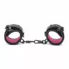 FUKR Menottes Noir-Rose 1 FUKR Menottes Noir-Rose -GODES EN SILICONE Soldes menottes noir rose