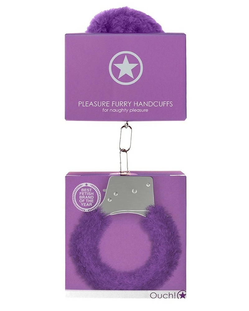 Ouch! Menottes Pleasure Furry Violet 4 Ouch! Menottes Pleasure Furry Violet – Image 2