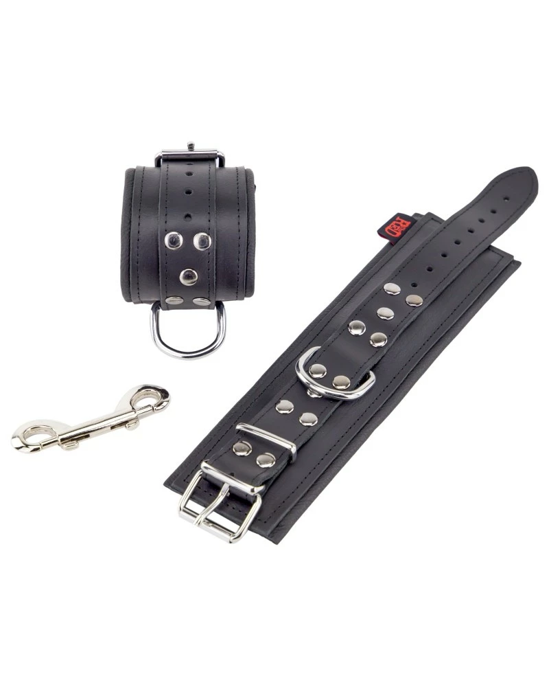 The Red Menottes Rembourrées En Cuir Pour Les Poignets Noir 5 The Red Menottes Rembourrées En Cuir Pour Les Poignets Noir – Image 3