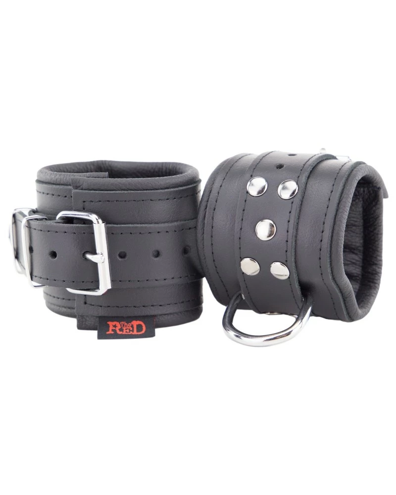 The Red Menottes Rembourrées En Cuir Pour Les Poignets Noir 3 The Red Menottes Rembourrées En Cuir Pour Les Poignets Noir