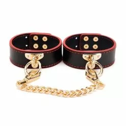 Generique Menottes Simili Maestro Noir Et Rouge