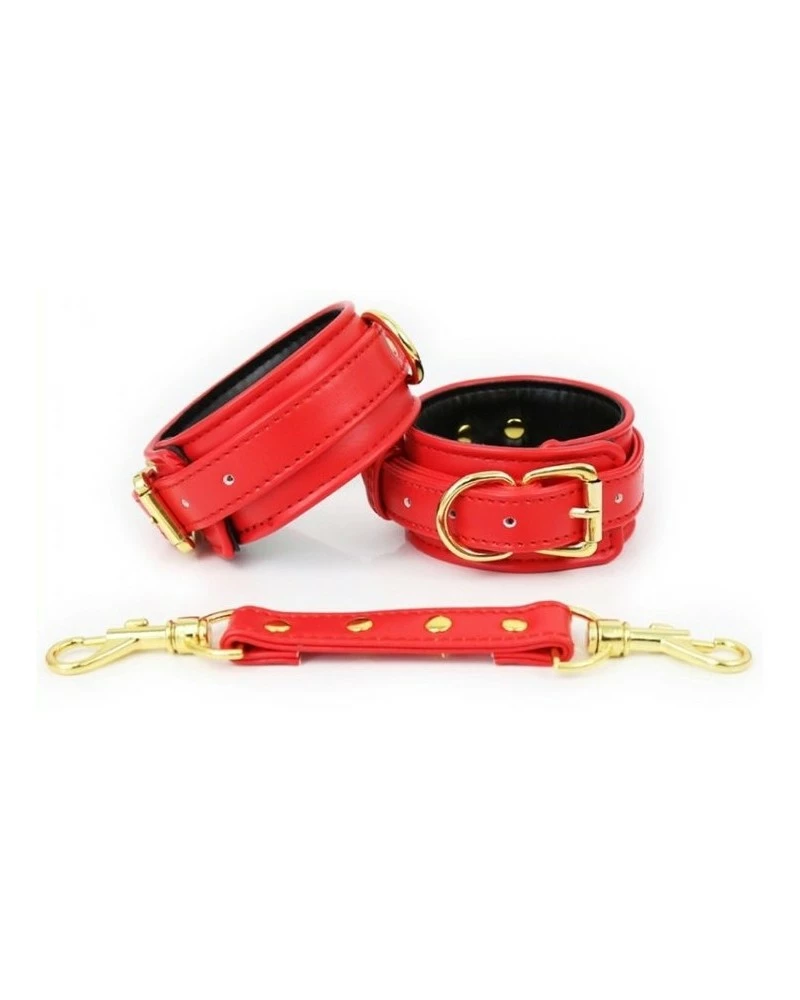 Generique Menottes Simili Pin Lock Rouge 3 Generique Menottes Simili Pin Lock Rouge