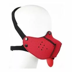 Kinky Puppy Museau + Langue Néoprène Puppy Rouge