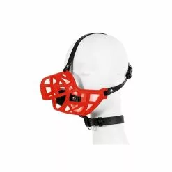 Kinky Puppy Muselière Sm Muzzle Strap Rouge L